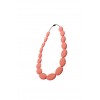 Nibbly Bits Flat Bead Silicon Necklace - Peach