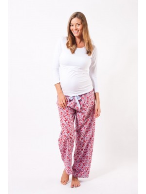 Villefranche Maternity and Hospital Pyjama Pant - Red Blue